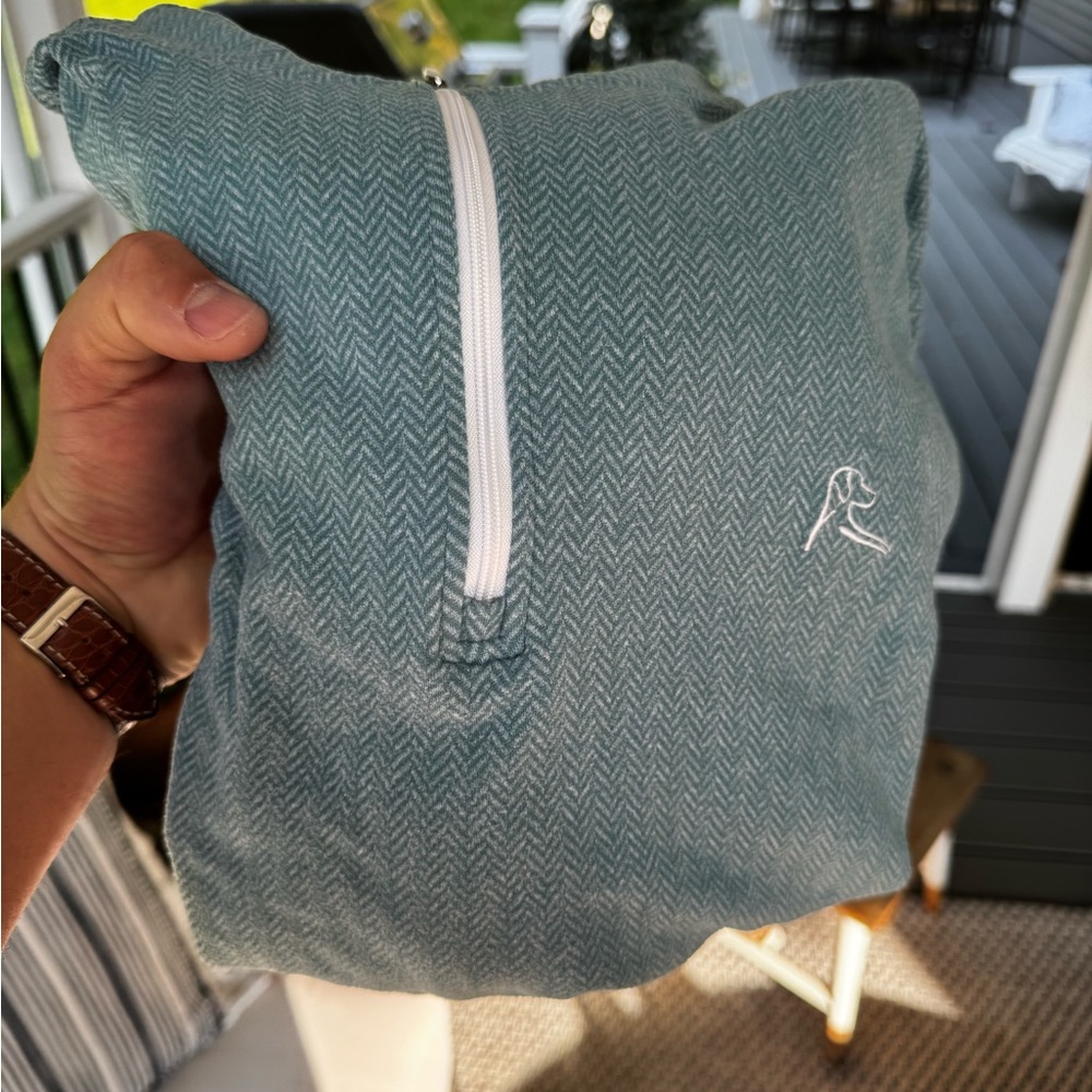 Rhoback Herringbone Men's Q-Zip size XL. Lighter green than it appears!